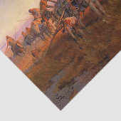 “In het kielzog van de buffeljagers” door Charles Tissuepapier (Detail)