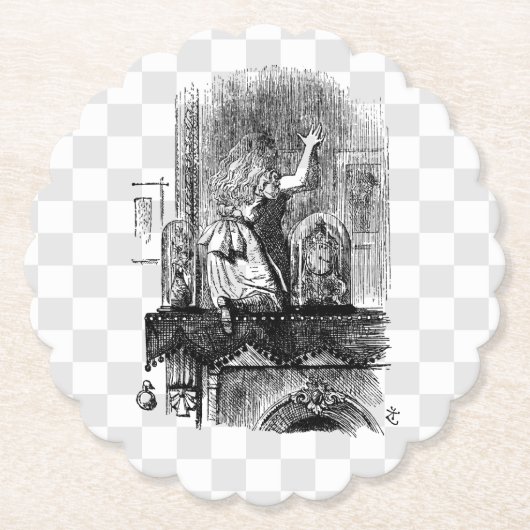 In het kijkglas kartonnen onderzetters (Voorkant)