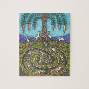 IN HET KONIJNENGAT, WILLOW & BUNNIES PUZZEL LEGPUZZEL