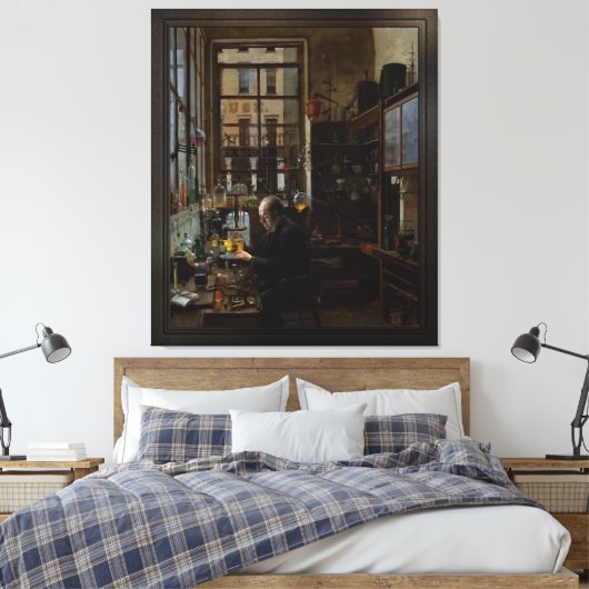 In het laboratorium van Henry Alexander Canvas Afdruk (Insitu (Slaapkamer))