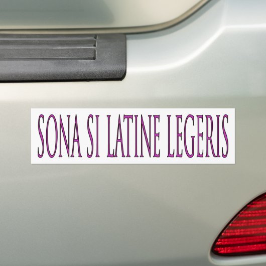 in het latijn "honk als je latijn leest" bumpersticker (Op auto)