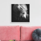 In het licht - Dartmoor Pony SMALL Canvas Afdruk (Insitu (Woonkamer))