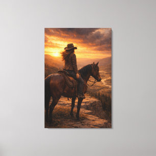 In het Licht   Paarden Kunst   Opgespannen Canvas Afdruk