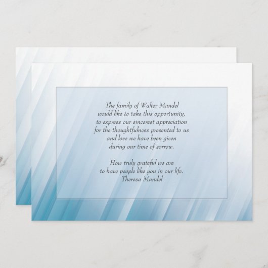 In het Licht Rouwkaart (Voorkant / Achterkant)