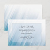 In het licht rouwkaart 8,9x12,7 cm (Voorkant / Achterkant)