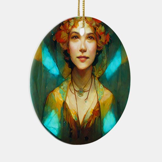 In het licht van Art Nouveau Fantasy Keramisch Ornament (Rechts)