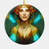 In het licht van Art Nouveau Fantasy Keramisch Ornament (Achterkant)