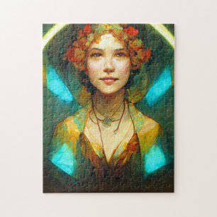 In het licht van Art Nouveau Fantasy Legpuzzel