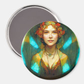 In het licht van Art Nouveau Fantasy Magneet (Voorkant / Achterkant)