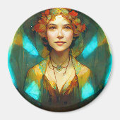 In het licht van Art Nouveau Fantasy Magneet (Voorkant)