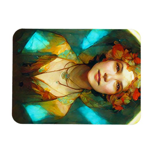 In het licht van Art Nouveau Fantasy Magneet (Horizontaal)