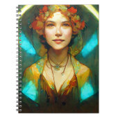 In het licht van Art Nouveau Fantasy Notitieboek (Voorkant)