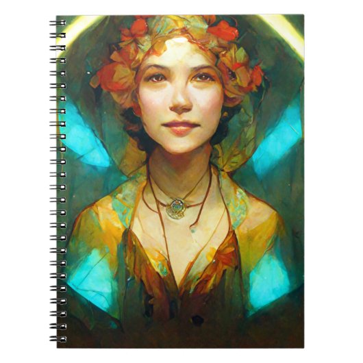 In het licht van Art Nouveau Fantasy Notitieboek (Voorkant)
