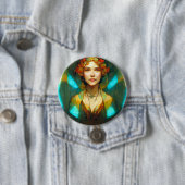 In het licht van Art Nouveau Fantasy Ronde Button 7,6 Cm (In situ)