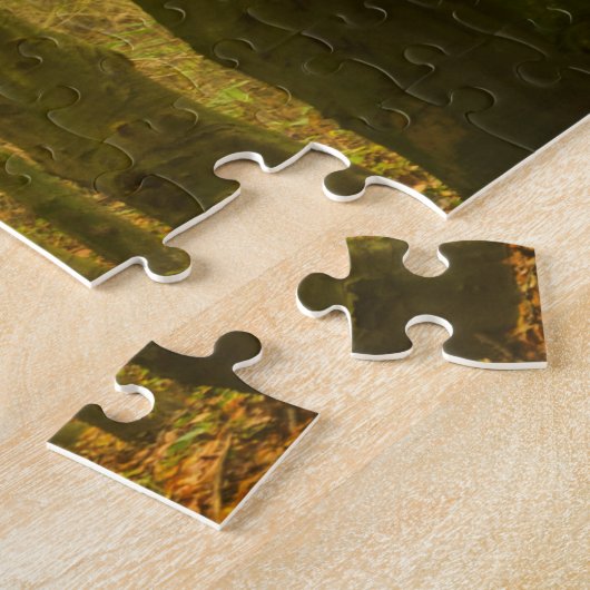 In het lichte herfst bos legpuzzel (Zijkant)