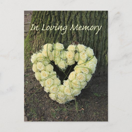 In het liefdegeheugen/de viering van het levensond aankondigingskaart (Voorkant)