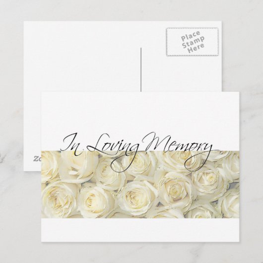 In het liefdegeheugen/de viering van het levensond briefkaart (Voorkant / Achterkant)