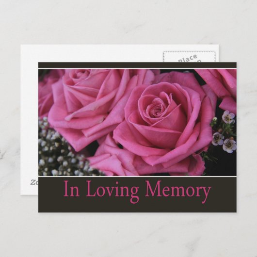 In het liefdegeheugen/de viering van het levensond uitnodiging briefkaart (Voorkant / Achterkant)