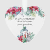 In het liefdevol Geheugen Poinsettia Lantaarns Har Ornament (voorkant)