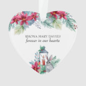 In het liefdevol Geheugen Poinsettia Lantaarns Har Ornament (achterkant)