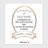 In het liefdevol geheugen van de [ADD NAME] Autost Sticker (Vel)