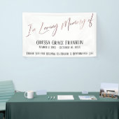 In het liefdevol geheugen van Roos Gold Modern Han Spandoek (Beurs)