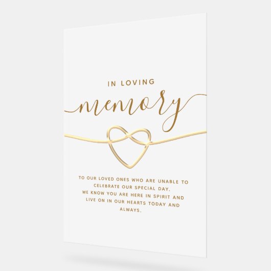 In het liefdevol Geheugenweddenschap Acryl Bord (Hoek)