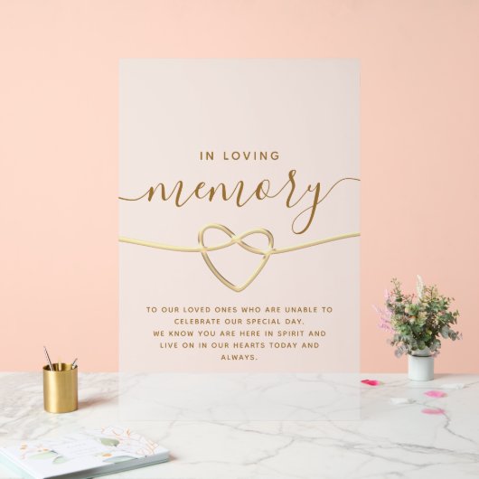 In het liefdevol Geheugenweddenschap Acryl Bord (Huwelijk)