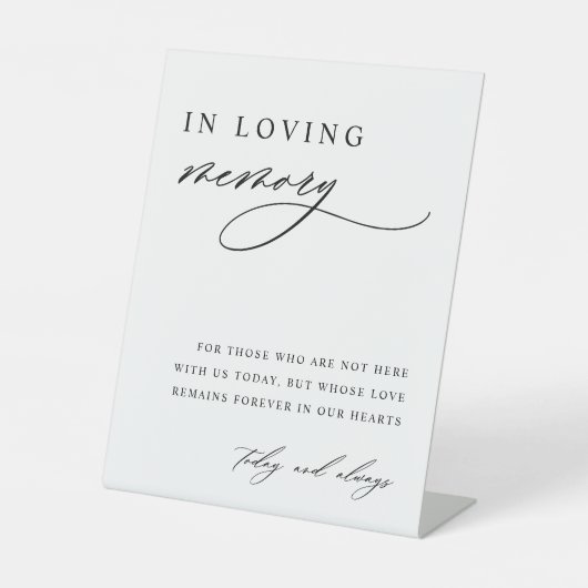 In het liefdevol Geheugenweddenschap Reclamebord Met Voetstuk (Voorkant)