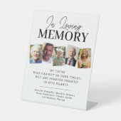 In het liefdevol Geheugenweddenschap Reclamebord Met Voetstuk (Voorkant)