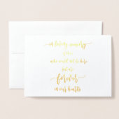 In het liefdevol Memory Wedding Sign Folie Kaarten (Voorkant met envelop)