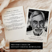 In het liefdevolle geheugen begrafenis orde van di kaart