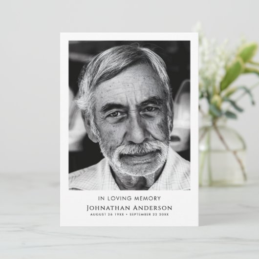 In het liefdevolle geheugen begrafenis orde van di kaart (Staand voorkant)