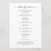 In het liefdevolle geheugen begrafenis orde van di programmakaart (Achterkant)