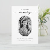 In het liefdevolle geheugen begrafenis orde van di programmakaart (Staand voorkant)