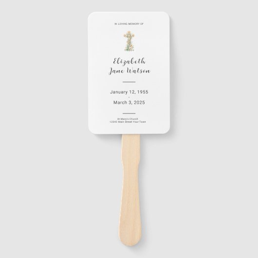 In het liefdevolle geheugen begrafenisprogramma Fl Handwaaier (Voorkant)