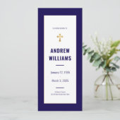 In het liefdevolle geheugen begrafenisprogramma Na Kaart (Staand voorkant)