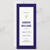 In het liefdevolle geheugen begrafenisprogramma Na Kaart (Voorkant)