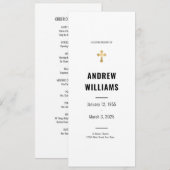 In het liefdevolle geheugen begrafenisprogramma zw kaart (Voorkant / Achterkant)