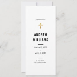 In het liefdevolle geheugen begrafenisprogramma zw kaart