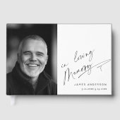 In het liefdevolle geheugen Eenvoudige foto begraf Gastenboek (Voorkant)