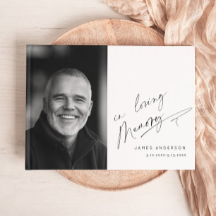 In het liefdevolle geheugen Eenvoudige foto begraf Gastenboek