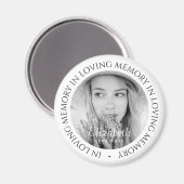 In het liefdevolle geheugen eenvoudige moderne aan magneet (Voorkant / Achterkant)