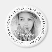 In het liefdevolle geheugen eenvoudige moderne aan magneet (Voorkant)