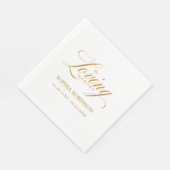 In het liefdevolle geheugen Elegant Gold Script Fu Servet (Hoek)