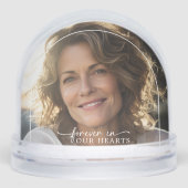 In het liefdevolle geheugen Elegante foto Keepsake Sneeuwbol (Voorkant)