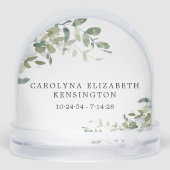 In het liefdevolle geheugen Elegante foto Keepsake Sneeuwbol (Achterkant)