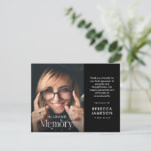 In het liefdevolle geheugen Foto Sympathie Bedankkaart (Staand voorkant)