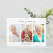 In het liefdevolle geheugen meerdere foto sympathi bedankkaart (Staand voorkant)