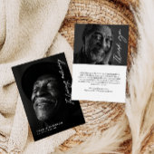 In het liefdevolle geheugen Modern Script 2-foto b Bedankkaart